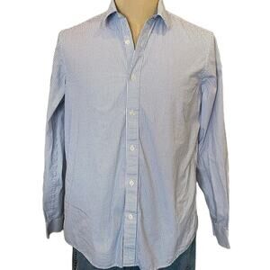 Michael Kors Blue White Button Down Shirt M